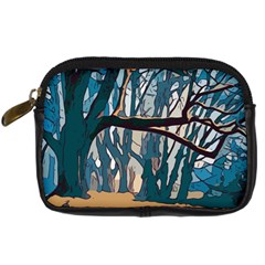 Forest Artwork Card Greeting Woods Digital Camera Leather Case by Wegoenart