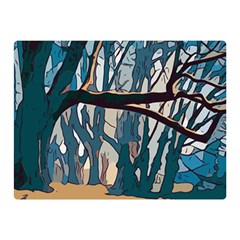 Forest Artwork Card Greeting Woods Double Sided Flano Blanket (mini)  by Wegoenart