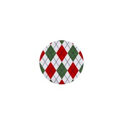 Red Green White Argyle Navy 1  Mini Magnets by Wegoenart