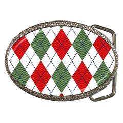 Red Green White Argyle Navy Belt Buckles by Wegoenart