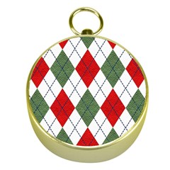 Red Green White Argyle Navy Gold Compasses by Wegoenart