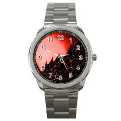 Sci Fi Red Fantasy Futuristic Sport Metal Watch by Wegoenart