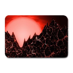 Sci Fi Red Fantasy Futuristic Plate Mats by Wegoenart