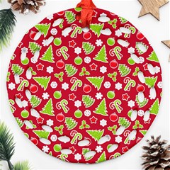 Christmas Paper Scrapbooking Pattern Ornament (round Filigree) by Wegoenart