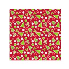 Christmas Paper Scrapbooking Pattern Small Satin Scarf (square) by Wegoenart