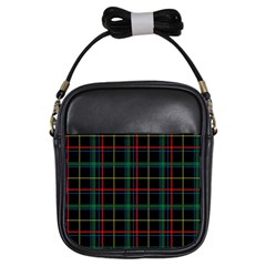 Plaid Tartan Checks Pattern Girls Sling Bag by Wegoenart