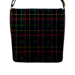 Plaid Tartan Checks Pattern Flap Closure Messenger Bag (l) by Wegoenart