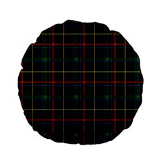 Plaid Tartan Checks Pattern Standard 15  Premium Flano Round Cushions by Wegoenart