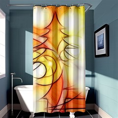 Tree Atmosphere Advent Shower Curtain 36  x 72  (Stall) 