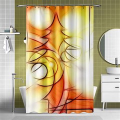 Tree Atmosphere Advent Shower Curtain 48  x 72  (Small) 