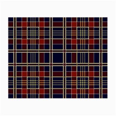 Plaid Tartan Scottish Navy Gold Small Glasses Cloth (2-side) by Wegoenart