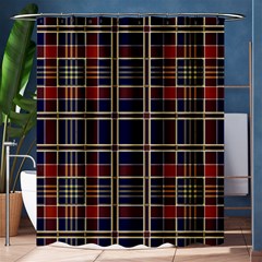 Plaid Tartan Scottish Navy Gold Shower Curtain 60  X 72  (medium)  by Wegoenart