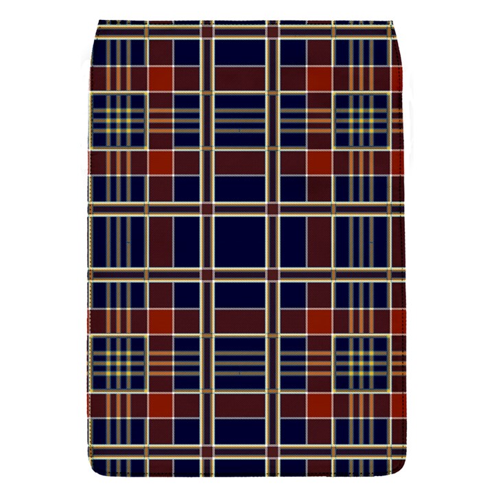 Plaid Tartan Scottish Navy Gold Removable Flap Cover (S)