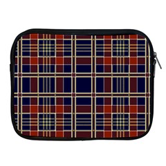 Plaid Tartan Scottish Navy Gold Apple Ipad 2/3/4 Zipper Cases by Wegoenart