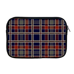 Plaid Tartan Scottish Navy Gold Apple Macbook Pro 17  Zipper Case by Wegoenart