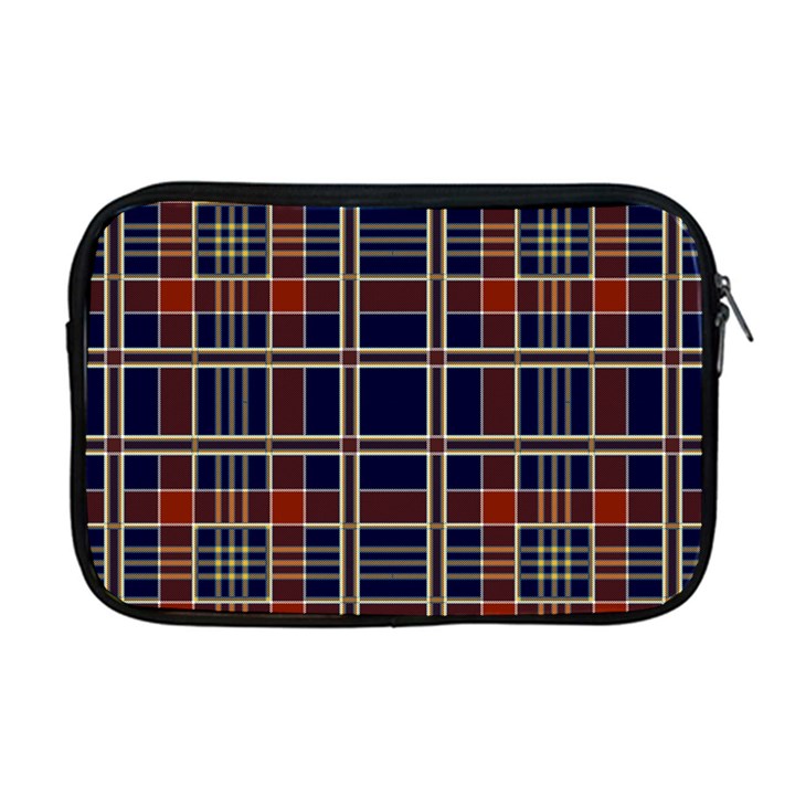 Plaid Tartan Scottish Navy Gold Apple MacBook Pro 17  Zipper Case