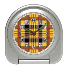 Plaid Tartan Scottish Yellow Red Travel Alarm Clock