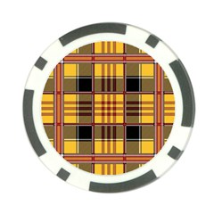 Plaid Tartan Scottish Yellow Red Poker Chip Card Guard (10 Pack) by Wegoenart