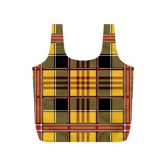 Plaid Tartan Scottish Yellow Red Full Print Recycle Bag (s)