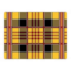 Plaid Tartan Scottish Yellow Red Double Sided Flano Blanket (mini)  by Wegoenart