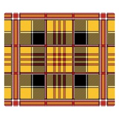 Plaid Tartan Scottish Yellow Red Double Sided Flano Blanket (small)  by Wegoenart