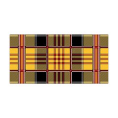 Plaid Tartan Scottish Yellow Red Yoga Headband by Wegoenart