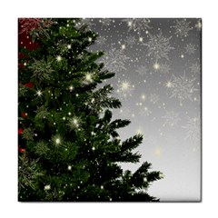 Christmas Fir Tree Mockup Star Tile Coasters by Wegoenart