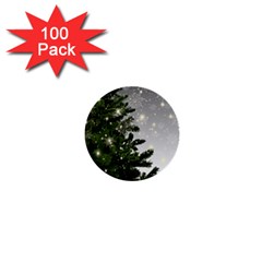 Christmas Fir Tree Mockup Star 1  Mini Buttons (100 Pack)  by Wegoenart