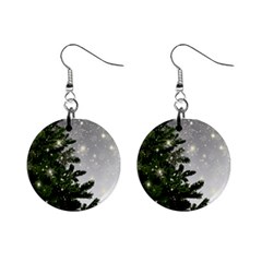 Christmas Fir Tree Mockup Star Mini Button Earrings by Wegoenart