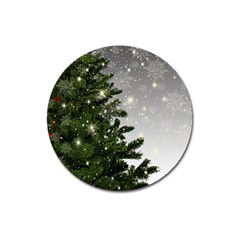 Christmas Fir Tree Mockup Star Magnet 3  (round) by Wegoenart