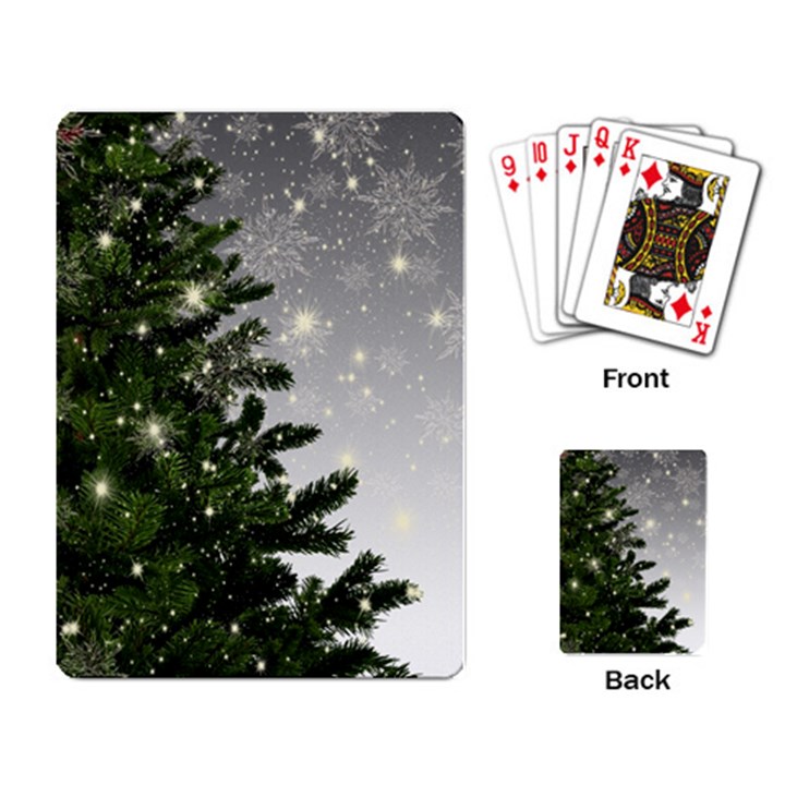 Christmas Fir Tree Mockup Star Playing Cards Single Design