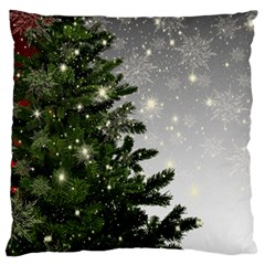 Christmas Fir Tree Mockup Star Large Flano Cushion Case (one Side) by Wegoenart