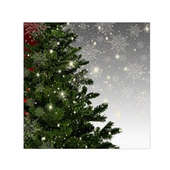 Christmas Fir Tree Mockup Star Small Satin Scarf (square) by Wegoenart