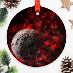 Planet Explode Space Universe Ornament (round) by Wegoenart