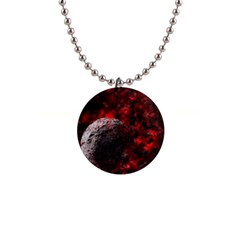 Planet Explode Space Universe 1  Button Necklace by Wegoenart