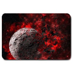 Planet Explode Space Universe Large Doormat  by Wegoenart