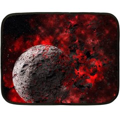 Planet Explode Space Universe Fleece Blanket (mini) by Wegoenart