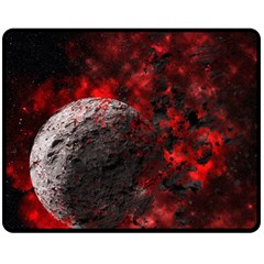 Planet Explode Space Universe Double Sided Fleece Blanket (medium) 