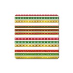 Christmas Ribbons Christmas Gold Square Magnet Front