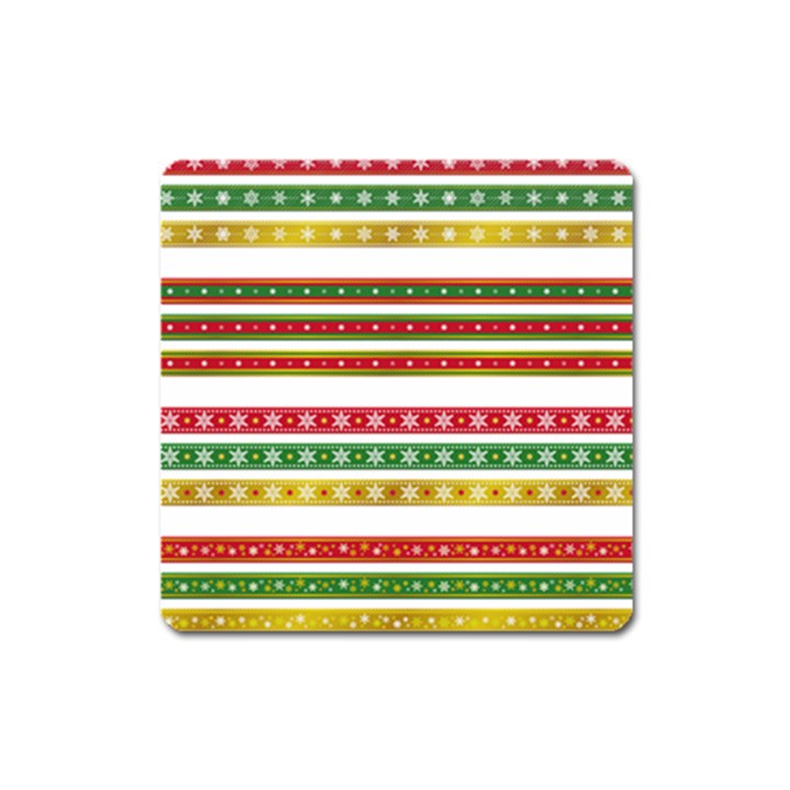 Christmas Ribbons Christmas Gold Square Magnet