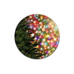 Christmas Tree Fir Tree Star Magnet 3  (round) by Wegoenart