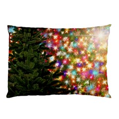 Christmas Tree Fir Tree Star Pillow Case by Wegoenart