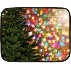 Christmas Tree Fir Tree Star Double Sided Fleece Blanket (mini)  by Wegoenart