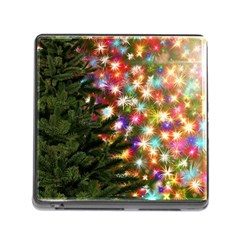 Christmas Tree Fir Tree Star Memory Card Reader (square 5 Slot) by Wegoenart