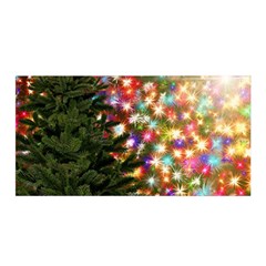 Christmas Tree Fir Tree Star Satin Wrap by Wegoenart