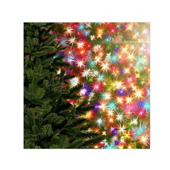 Christmas Tree Fir Tree Star Small Satin Scarf (square) by Wegoenart