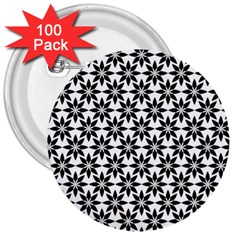 Decorative Ornamental Abstract 3  Buttons (100 Pack)  by Wegoenart