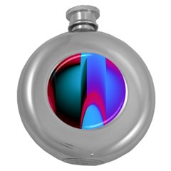 Abstract Art Abstract Background Round Hip Flask (5 Oz) by Wegoenart