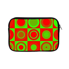 Red Green Christmas Background Apple Ipad Mini Zipper Cases by Wegoenart