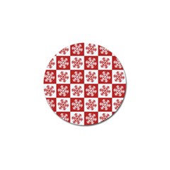 Snowflake Red White Golf Ball Marker (4 Pack) by Wegoenart